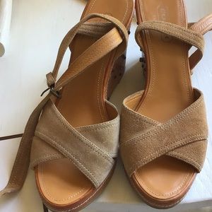 NEW COACH CAMEL SUEDE SHOES